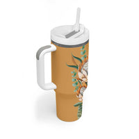 Africa King Proteas Dashiki Motif Tumbler With Handle Gold Style - Wonder Print Shop