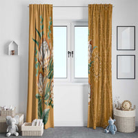 Africa King Proteas Dashiki Motif Window Curtain Gold Style - Wonder Print Shop