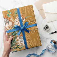 Africa King Proteas Dashiki Motif Wrapping Paper Gold Style - Wonder Print Shop