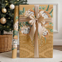 Africa King Proteas Dashiki Motif Wrapping Paper Gold Style - Wonder Print Shop