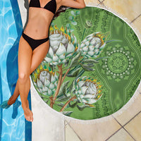 Africa King Proteas Dashiki Motif Beach Blanket Green Style LT9 - Wonder Print Shop