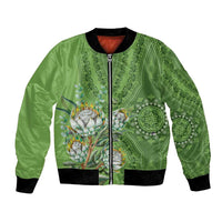 Africa King Proteas Dashiki Motif Bomber Jacket Green Style LT9 - Wonder Print Shop