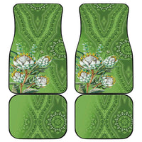 Africa King Proteas Dashiki Motif Car Mats Green Style LT9 - Wonder Print Shop