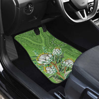 Africa King Proteas Dashiki Motif Car Mats Green Style LT9 - Wonder Print Shop