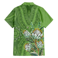 Africa King Proteas Dashiki Motif Hawaiian Shirt Green Style - Wonder Print Shop