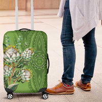 Africa King Proteas Dashiki Motif Luggage Cover Green Style - Wonder Print Shop