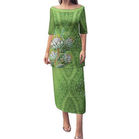 Africa King Proteas Dashiki Motif Puletasi Green Style - Wonder Print Shop