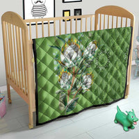 Africa King Proteas Dashiki Motif Quilt Green Style - Wonder Print Shop