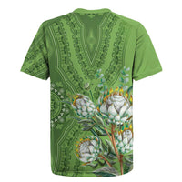 Africa King Proteas Dashiki Motif Rugby Jersey Green Style - Wonder Print Shop