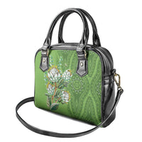 Africa King Proteas Dashiki Motif Shoulder Handbag Green Style