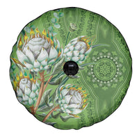Africa King Proteas Dashiki Motif Spare Tire Cover Green Style - Wonder Print Shop
