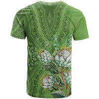 Africa King Proteas Dashiki Motif T Shirt Green Style - Wonder Print Shop