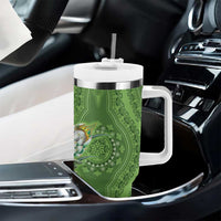 Africa King Proteas Dashiki Motif Tumbler With Handle Green Style - Wonder Print Shop