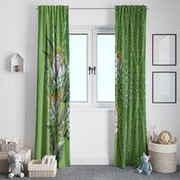 Africa King Proteas Dashiki Motif Window Curtain Green Style - Wonder Print Shop