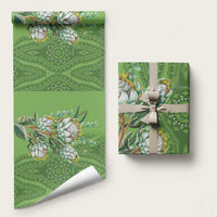 Africa King Proteas Dashiki Motif Wrapping Paper Green Style - Wonder Print Shop