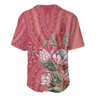 Africa King Proteas Dashiki Motif Baseball Jersey Peach Style LT9 - Wonder Print Shop