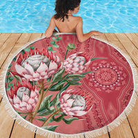 Africa King Proteas Dashiki Motif Beach Blanket Peach Style LT9 - Wonder Print Shop