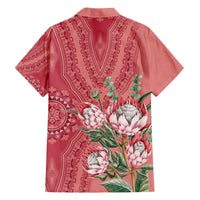 Africa King Proteas Dashiki Motif Family Matching Tank Maxi Dress and Hawaiian Shirt Peach Style - Wonder Print Shop