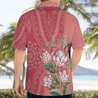 Africa King Proteas Dashiki Motif Hawaiian Shirt Peach Style - Wonder Print Shop