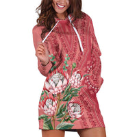 Africa King Proteas Dashiki Motif Hoodie Dress Peach Style - Wonder Print Shop