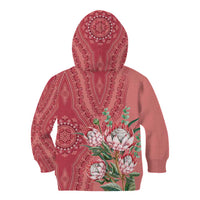 Africa King Proteas Dashiki Motif Kid Hoodie Peach Style - Wonder Print Shop
