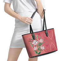 Africa King Proteas Dashiki Motif Leather Tote Bag Peach Style - Wonder Print Shop