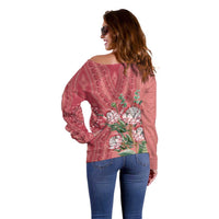 Africa King Proteas Dashiki Motif Off Shoulder Sweater Peach Style - Wonder Print Shop