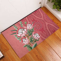 Africa King Proteas Dashiki Motif Rubber Doormat Peach Style - Wonder Print Shop