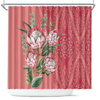 Africa King Proteas Dashiki Motif Shower Curtain Peach Style