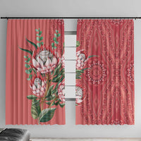 Africa King Proteas Dashiki Motif Window Curtain Peach Style - Wonder Print Shop
