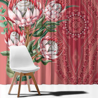 Africa King Proteas Dashiki Motif Window Curtain Peach Style - Wonder Print Shop