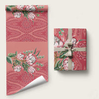 Africa King Proteas Dashiki Motif Wrapping Paper Peach Style - Wonder Print Shop