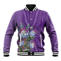 Africa King Proteas Dashiki Motif Baseball Jacket Violet Style LT9 - Wonder Print Shop