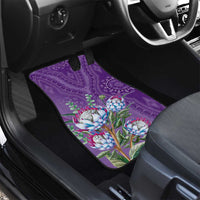 Africa King Proteas Dashiki Motif Car Mats Violet Style LT9 - Wonder Print Shop