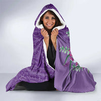 Africa King Proteas Dashiki Motif Hooded Blanket Violet Style
