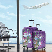 Africa King Proteas Dashiki Motif Luggage Cover Violet Style - Wonder Print Shop