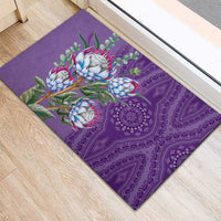 Africa King Proteas Dashiki Motif Rubber Doormat Violet Style - Wonder Print Shop