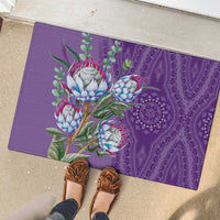 Africa King Proteas Dashiki Motif Rubber Doormat Violet Style - Wonder Print Shop