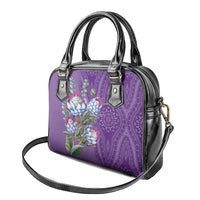 Africa King Proteas Dashiki Motif Shoulder Handbag Violet Style
