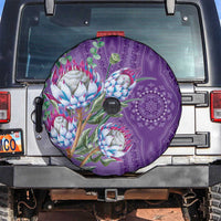 Africa King Proteas Dashiki Motif Spare Tire Cover Violet Style - Wonder Print Shop