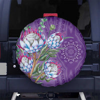 Africa King Proteas Dashiki Motif Spare Tire Cover Violet Style - Wonder Print Shop