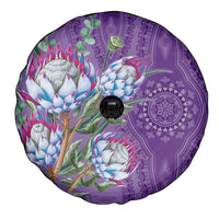 Africa King Proteas Dashiki Motif Spare Tire Cover Violet Style - Wonder Print Shop