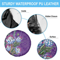 Africa King Proteas Dashiki Motif Spare Tire Cover Violet Style - Wonder Print Shop