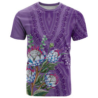 Africa King Proteas Dashiki Motif T Shirt Violet Style - Wonder Print Shop