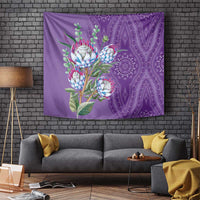 Africa King Proteas Dashiki Motif Tapestry Violet Style - Wonder Print Shop