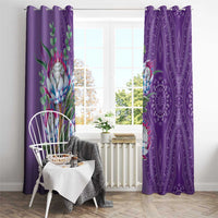 Africa King Proteas Dashiki Motif Window Curtain Violet Style - Wonder Print Shop