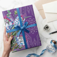 Africa King Proteas Dashiki Motif Wrapping Paper Violet Style - Wonder Print Shop