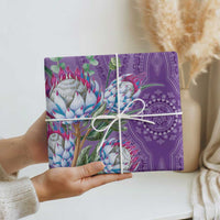 Africa King Proteas Dashiki Motif Wrapping Paper Violet Style - Wonder Print Shop