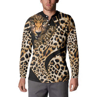 Africa Leopard Skin Pattern Button Sweatshirt Version 01 LT9 - Wonder Print Shop