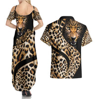 Africa Leopard Skin Pattern Couples Matching Summer Maxi Dress and Hawaiian Shirt Version 01 LT9 - Wonder Print Shop